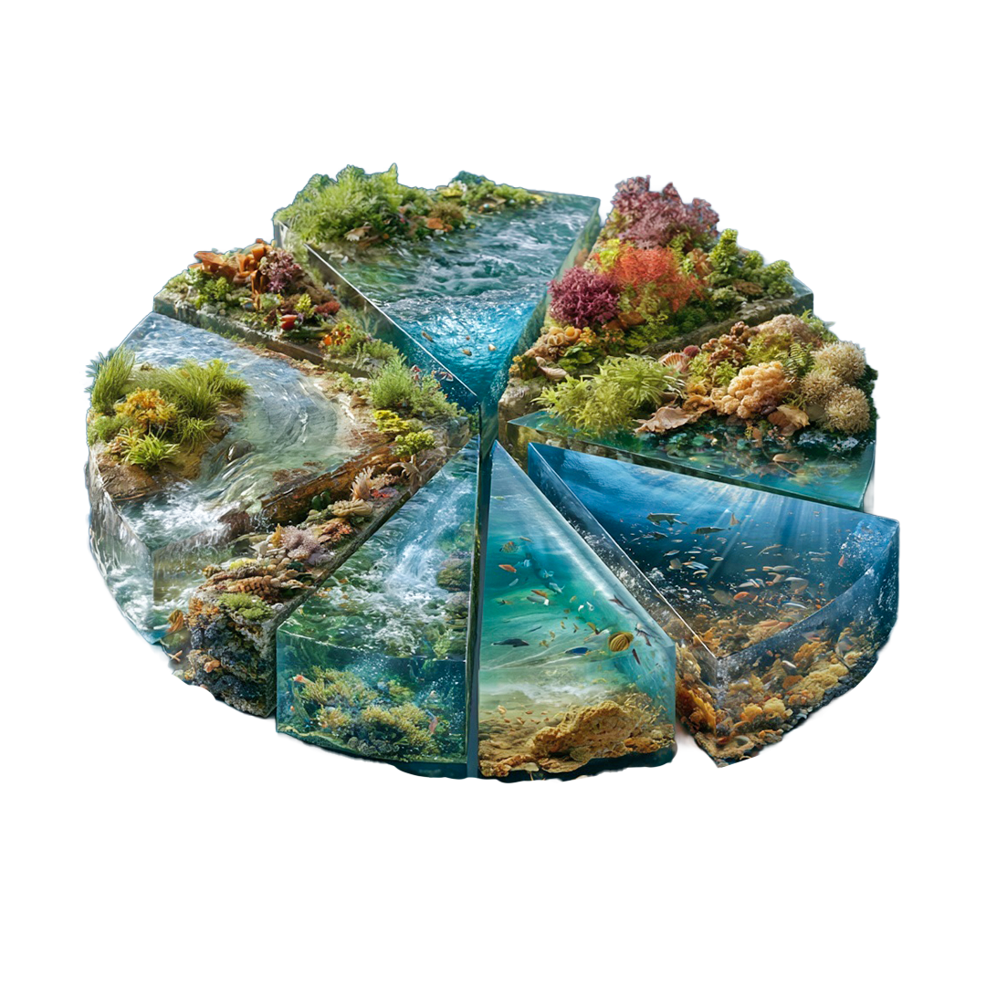 Fisheries — natural capital pie chart