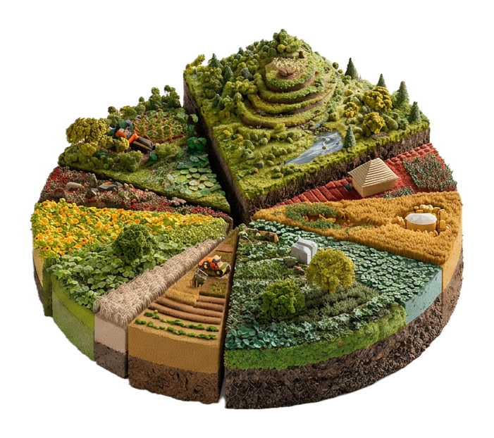 Living Soil — natural capital pie chart