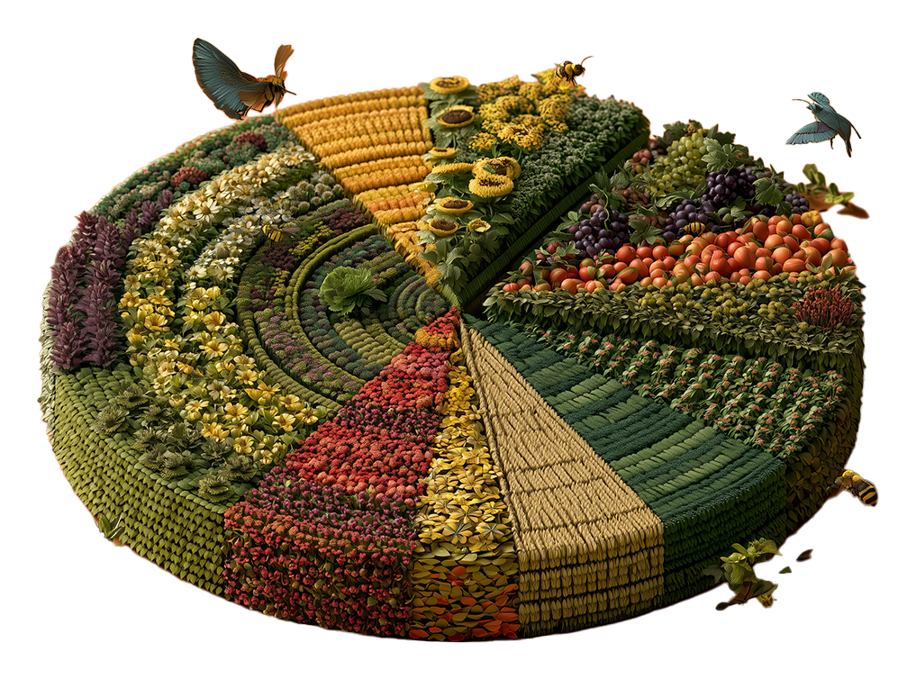 Pollinators — natural capital pie chart